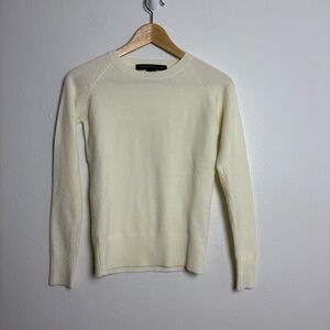French Connection Cream Ivory Crew‎ Neck Sweater Size Small